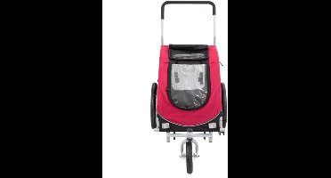 Trixie Hondenfietskar - Zwart Rood - Kleine Honden - S - <15 kg - 60x53x60/117 cm