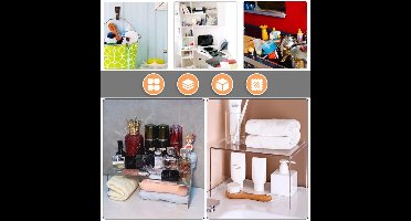 Ibenzoa® Transparante Display Standaard Set voor Cupcakes, Verzamelobjecten en Cosmetica met 4 Niveaus