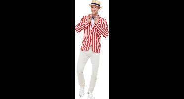 Smiffys - 20s Barber Shop Kostuum - L - Rood/Creme
