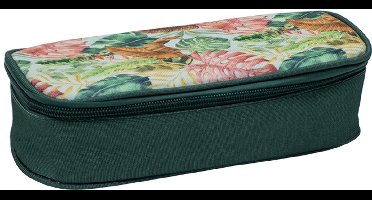 SOHO Tropic Etui XL - Bakmodel - Rechthoek - Diverse opbergmogelijkheden - L24 x B12 x H6cm - Tropic Green