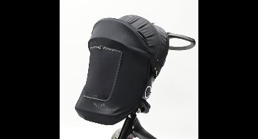 Universele zonnekap voor kinderwagens - Ademende zonnekap voor kinderwagens - Volledig bedekkende zonnekap voor kinderwagens - Met kijkvenster - UV-bescherming - Voor kinderwagens - Zwart