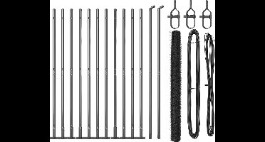 vidaXL - Hekpaal. - Grijs