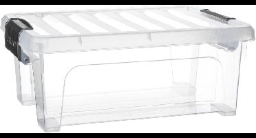 Plasticforte Multi Storage Opslagbox met deksel - transparant - 8 liter - 36 x 25 x 14 cm - kunststof - opbergdoos - opbergen