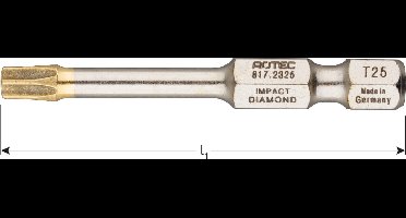 Rotec IMPACT schroefbit, diamond, T20x50 (Torx) (2st.)