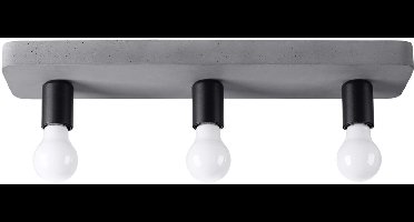 Sollux Lighting Plafondlamp Tavo - 10x55x13.5cm - E27 - grijs - concreet