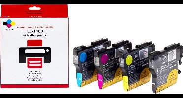 Pixeljet inktcartridge Brother LC1100 (4-pack)