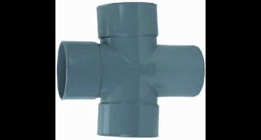 PVC Dubbel T-Stuk 88° 3 x mof/ 1 x spie 110mm Wavin