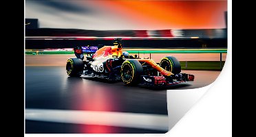 Muurstickers - Sticker Folie - Auto - Formule 1 - Circuit - Raceauto - 30x20 cm - Plakfolie - Muurstickers Kinderkamer - Zelfklevend Behang - Zelfklevend behangpapier - Stickerfolie