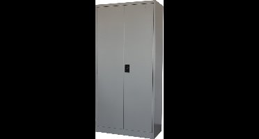 IVOL Archiefkast met slot - Kantoorkast 90 x 185 x 40 cm - Draaideurkast Grijs - 4 Legborden