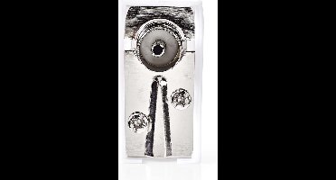 Nedis IEC (Coax) Connector - Gehoekt - Female - Vernikkeld - 75 Ohm - Schroef - Diameter kabelinvoer: 7.0 mm - Metaal / Polyvinylchloride (PVC) - Wit - 2 Stuks - Doos