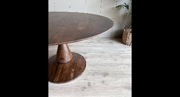 Old Inn - Eettafel Mango Rond Walnoot 150cm