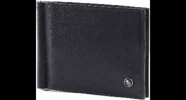 MANDARINA DUCK Leren Dollarclip Downtown Money Clip Wallet Navy Donkerblauw