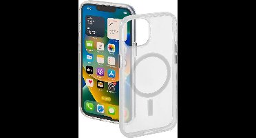 Hama MagCase Safety Cover Hoesje geschikt voor iPhone 14 Plus - Compatibel met Magsafe / Draadloos Laden - Transparant