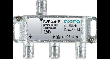 BVE 3-01P - Cable splitter - 5 - 1218 MHz - Stainless steel - Female/Female - F - 89 mm
