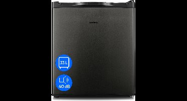 MEDION Mini Gefrierschrank (33 Liter Nutzinhalt, 51cm hoch, höhenverstellbare Füße, Griffmulde, manuelle Temperatureinstellung, Stern-Einstufung 4 Sterne, MD37675) grau