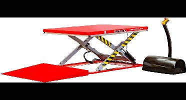 Elektro-hydraulische schaarheftafel oprijplaat 1000kg 230V tafel 1450 x 1140mm MW Tools TPSL1171