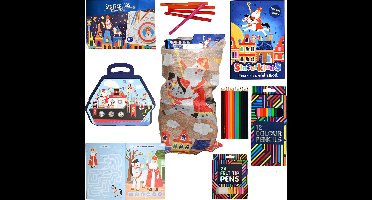 Kleurpakket Sinterklaas met Jute Zak - Schoencadeautjes Sinterklaas - Sinterklaas Cadeautjes Kinderen - Sinterklaas Kleurboek - Vanaf 3 Jaar