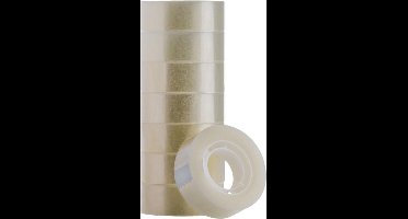 Plakband Quantore 19mmx33m transparant | 8 stuks