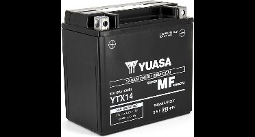 Yuasa SLA-accu voor Yamaha 1100 XVS Dragstar 1999 tot 2007 YTX14 / AGM / 12 V 12 Ah nieuw