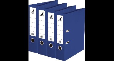 Ringband map/ordners 2 gaats A4 - 4x - blauw - 31 x 28 x 7 cm - Documenten/papieren opbergen - Kantoorartikelen