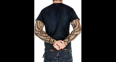 Carnaval verkleed mouwen - Tattoo sleeves 2x - tribal - getatoeerde armen - volwassenen - bikers/voetballers/rockers