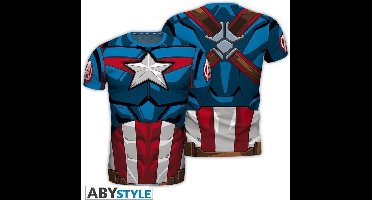 Marvel - Cosplay Captain America Mannen-T-shirt - L