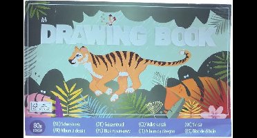 Van Der Meulen Schetsboek Tijger Junior A4 Papier 80 Vellen