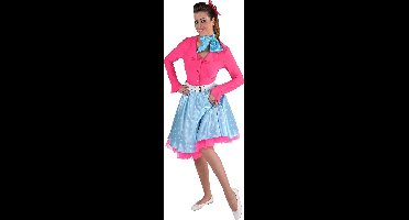 Magic Design Rok Rock'n Roll Dames Satijn Turquoise Maat S/m
