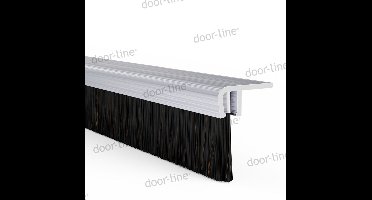 Stripborstel met F-profiel | Voor afdichting van kieren, haaks profiel 90 | Lengte: 1000 mm | Zichtbare haarlengte: 17,2 mm | Totale hoogte: 24,7 mm