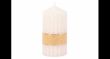 Kaars Ribble Creme 7x7xh14cm
