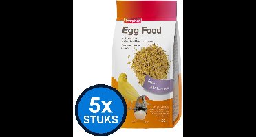 5x Beaphar - ei-krachtvoer kanaries&tropische vogels 1kg - Vogelvoer - 1 kg