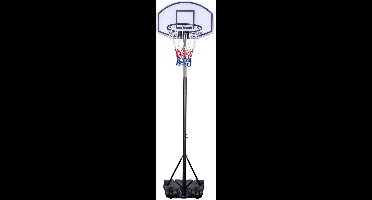 Basketbalstandaard Verstelbaar 205–260 cm – Met Basketbalring Ø 43 cm – Metalen Buizen Ø 50 mm – Verstelbare Basketbalpaal – Engelhart