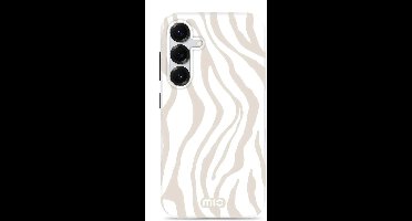 MIO by Mobilize Hoesje | Geschikt voor Samsung S25 | Compatibel met MagSafe / Qi2 | Hard Shell Back Cover | Sandy Zebra