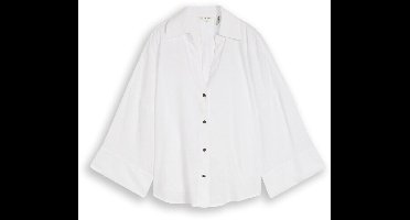 Tom Tailor - Oversized blouse met linnen - Maat 44 - White