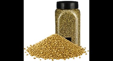 Home & Styling decoratie stenen/granulaat - 4x - 650ml - goud - hobby steentjes