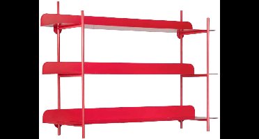 Present Time Wanddecoratie Cool Retro - Helderrood - 60x16x42cm - Modern