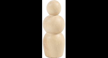 CC Houten Figuur Zandlopervorm 7,5 cm 5 stuks