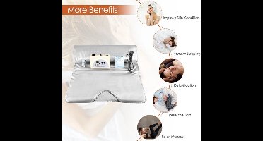 Sauna Deken - Infraroodtherapie - 650W - 220V - 60Hz - extern PU - intern PVC - Stress - Pijnverlichting - Fibromyalgie - Reuma - Ontspanning - Grade A - Zilver
