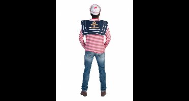 Matrozen kraag blauw/wit