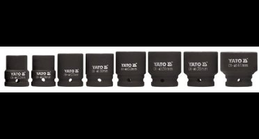 Yato YT-1115 - Slagdoppenset - 3/4" aansluiting - 8-delig (22-41mm) - Chroom-molybdeenstaal (CrMo)