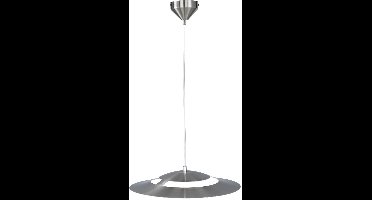 Hanglamp 10 watt SMD LED eetkamerverlichting mat nikkel glas Trio 324210107