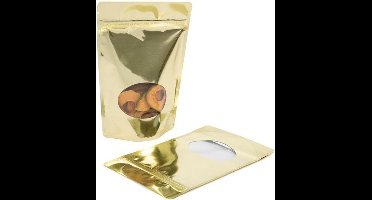 Stazakken Goud met ovaal Venster 14,9x8,9x23,2cm | 312 gram (100 stuks)