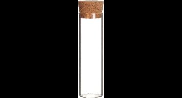 Glazen reageerbuisjes met kurk Ø3cm H: 10 cm (12 st.)