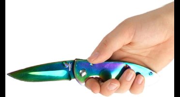 Homeij Apache Zakmes - RVS - Titanium Regenboogcoating