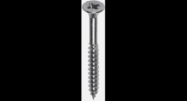 Spaanplaatschroef - Pozidrive 2 - 3,5 x 30mm - Voldraad - Verzinkt (200 stuks)