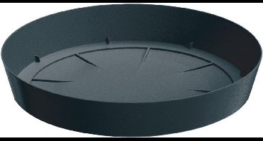 Prosperplast Opvangschaal/onderschaal voor bloempot/plantenpot - antraciet - rond - Dia 23 cm