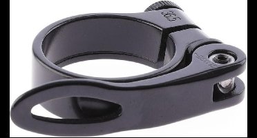 Mirage Zwarte zadelklem met snelspanner - 34.9 mm - Instelbare klemkracht - CNC gefreesd aluminium