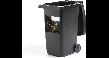 Container sticker Marmer - Luxe - Glitter - Zwart - 40x40 cm - Kliko sticker