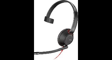 POLY Blackwire 5210 Headset Bedraad Hoofdband Oproepen/muziek USB Type-C Zwart, Rood