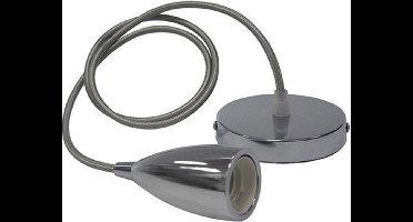 LED Hanglamp - Edysa - Industrieel - Rond - Mat Chroom Aluminium - E27